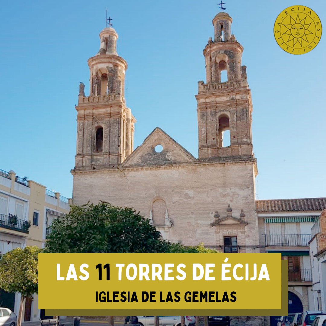 Te presentamos la  #IglesiadelasGemelas, dos de las 11 torres de Écija. 🕍⛪️

👉Las torres y portada son lo único que queda del antiguo monasterio de la Merced construido en 1684.

En nuestra #web tienes disponible la #RutadelasTorres 👉 bit.ly/3kpzCzq