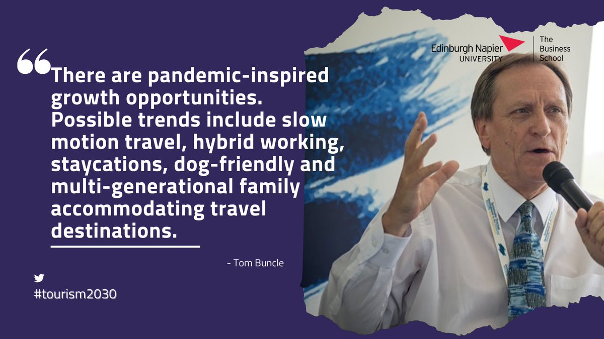 Tom Buncle <a href="/TomYellowRail/">Tom Buncle</a> provided insights to upcoming tourism trends, highlighting the importance third-party endorsement on social media, flexibility and making travelling easier and more sustainable among other things.
Join the conversation 👉 #tourism2030
<a href="/TourismSoc_Scot/">Tourism Society Scotland</a>