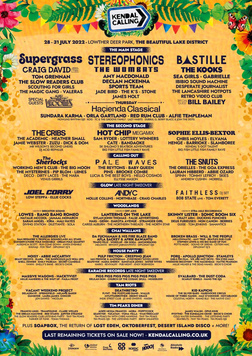 STAGE SPLITS REVEALED! 🔥

We're down to the last few weekend tickets, we'd recommend grabbing these ASAP as we're heading for a sell out! 👉 kendalcalling.co.uk

Now, time to get planning your festival weekend...
