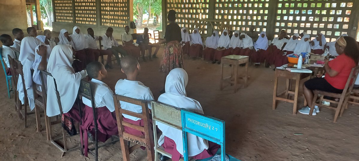 Converging girls for menstrual management discourse  in Tanzania, fighting growing fear for safer menses.