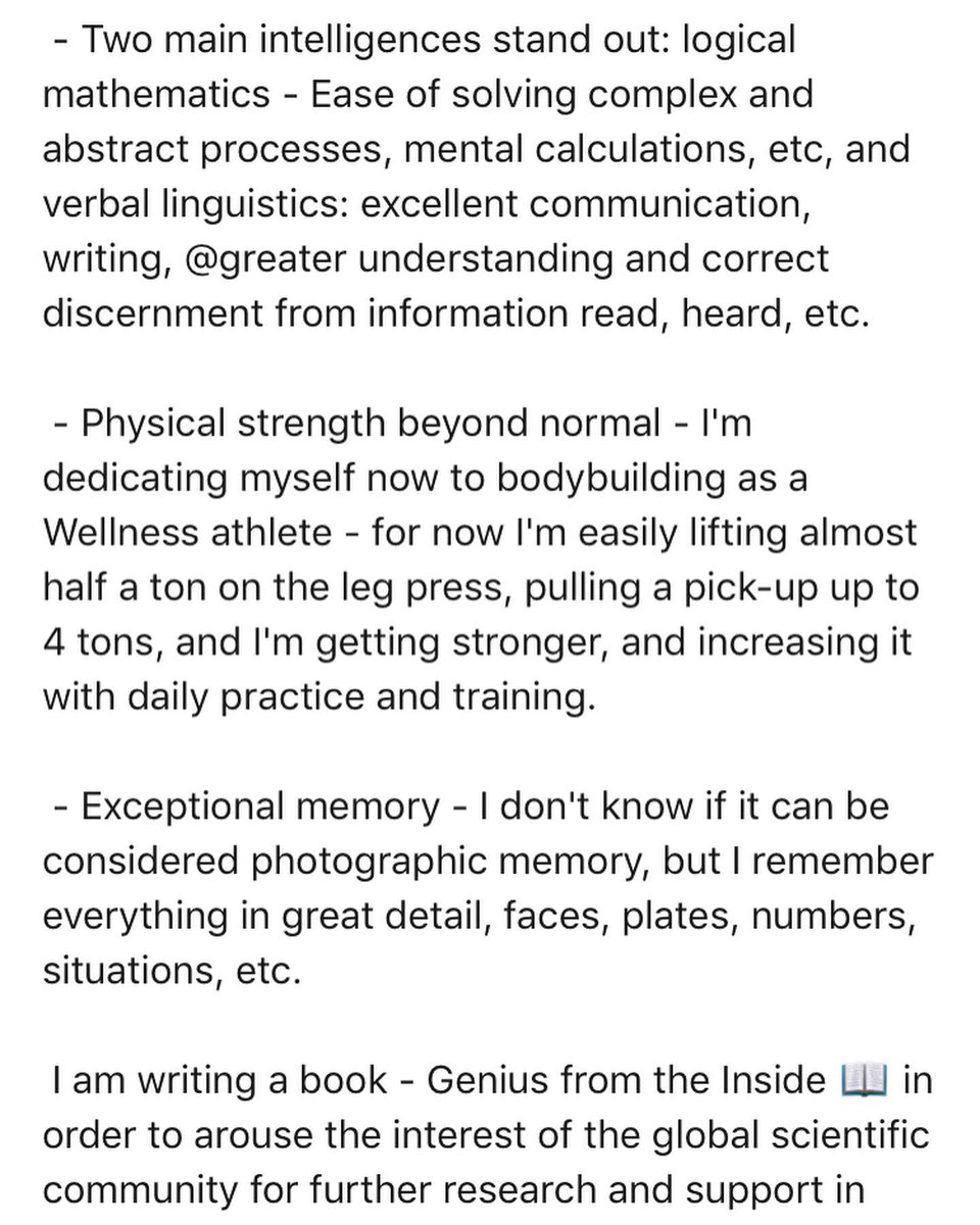 MarilandSter's tweet photo. I am Brazilian, 46 years old, my case is somewhat rare and too complex for my country Brazil, without much structure or scientific knowledge, but perhaps Globally there must be other cases like mine. #Autism #highiq #genius #Gifted #asperger https://t.co/8BdkL2ZBgP