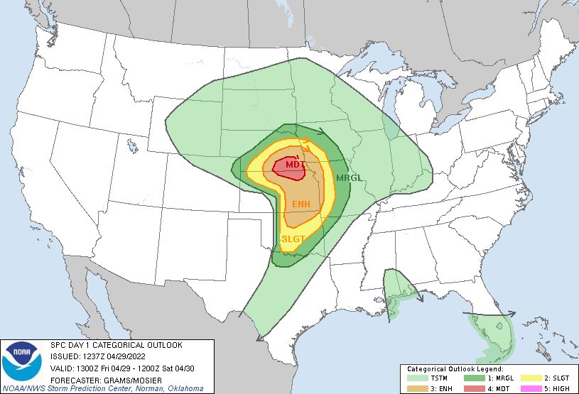 LimWeather's tweet photo. D1 Update: #ModerateRisk now in SE #Nebraska and N #Kansas. SIG #Tornado risk extends down to N #Oklahoma. #Wind risk upgraded to 45%, hence warranting that upgrade to MDT. SIG #Hail risk extends to SW #Iowa and NW #Missouri. #NWSSPC #USwx #Severewx #KSwx #NEwx #OKwx #MOwx #TXwx https://t.co/kZADO1Zole