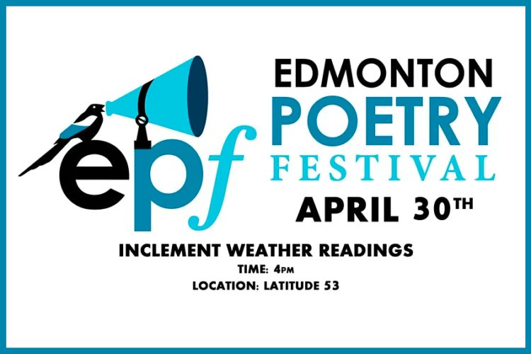 Saturday! Poets address climate crisis: Alexis Kienlen, Kelly Shepherd, Marco Melfi, Jennifer Bowering Delisle, Kathryn Gwun-Yeen 君妍 Lennon, and Anna Marie Sewell. April 30 at 5pm. bit.ly/3LzGhTq @edmpoetryfest @JenBDelisle @alexiskienlen @Latitude_53