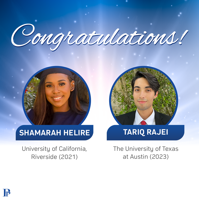 myPracticePro's tweet photo. Congratulations to the recipients of the inaugural PracticePro-Jackson Walker Pre-Law Diversity #Scholarship. 

⭐Shamarah Helire, @UCRiverside (2021)
⭐Tariq Rajei, @UTAustin (2023)

#prelaw #prelawtwitter #lawtwitter @jackson_walker https://t.co/R1pzfqGCuY
