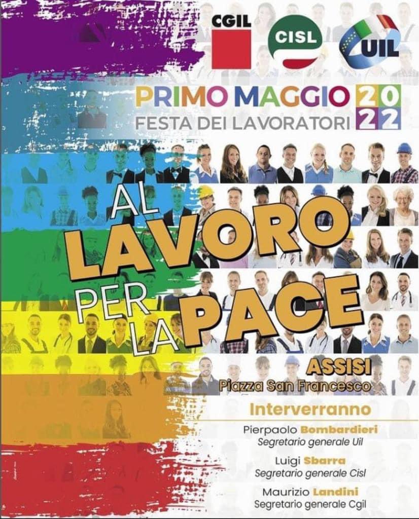 AnolfNazionale's tweet photo. @AnolfNazionale assieme alla @CislNazionale #Sbarra #Primo Maggio. Ad Assisi, a Piazza San Francesco, la manifestazione nazionale di Cgil Cisl Uil. Nel pomeriggio il Concertone a Piazza San Giovanni. Lo slogan della giornata ”Al lavoro per la pace”. https://t.co/OOvSXjv6QB