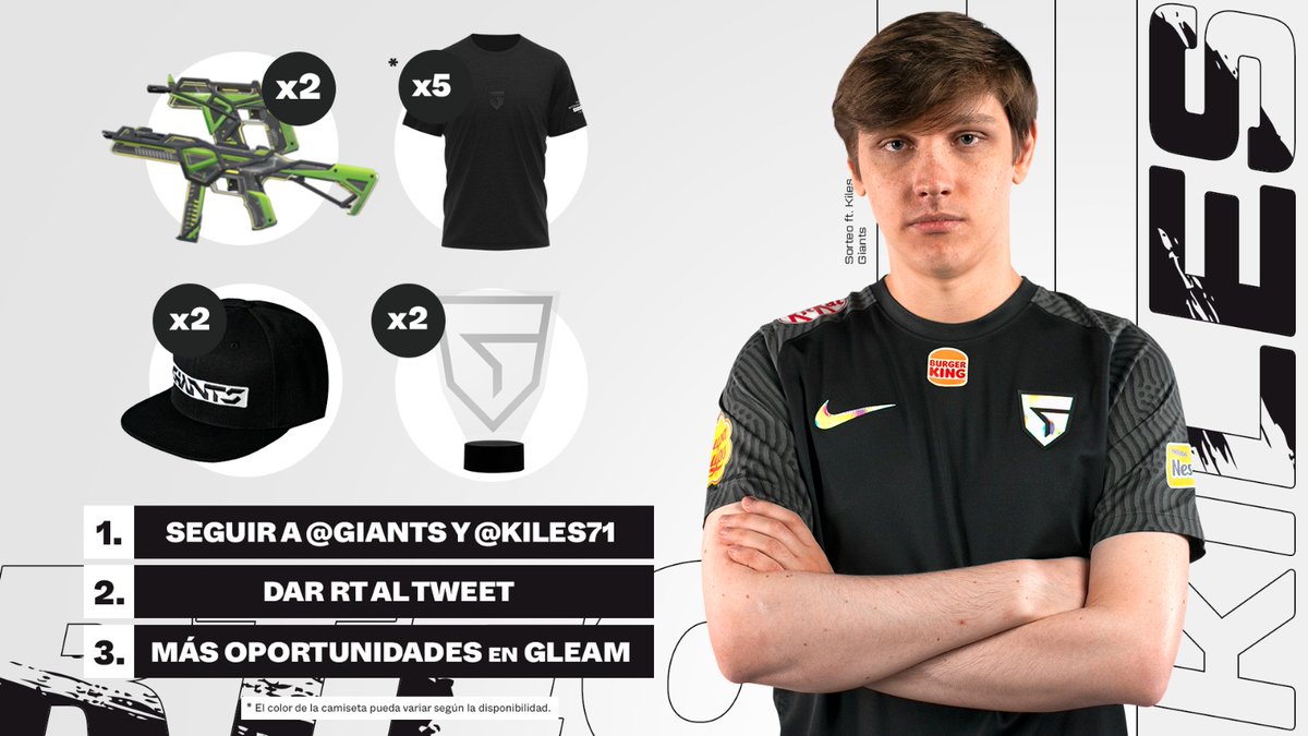 Kiles71's tweet photo. Para celebrar mi entrada en @GiantsGaming voy a estar sorteando 2 packs de skins RGX 2.0 más merch del equipo. 🔥🔥🥳

Tenéis los requisitos en la imagen, para más oportunidades aquí: 

https://t.co/GMGdLVY4fr https://t.co/MvFjuV6dDi