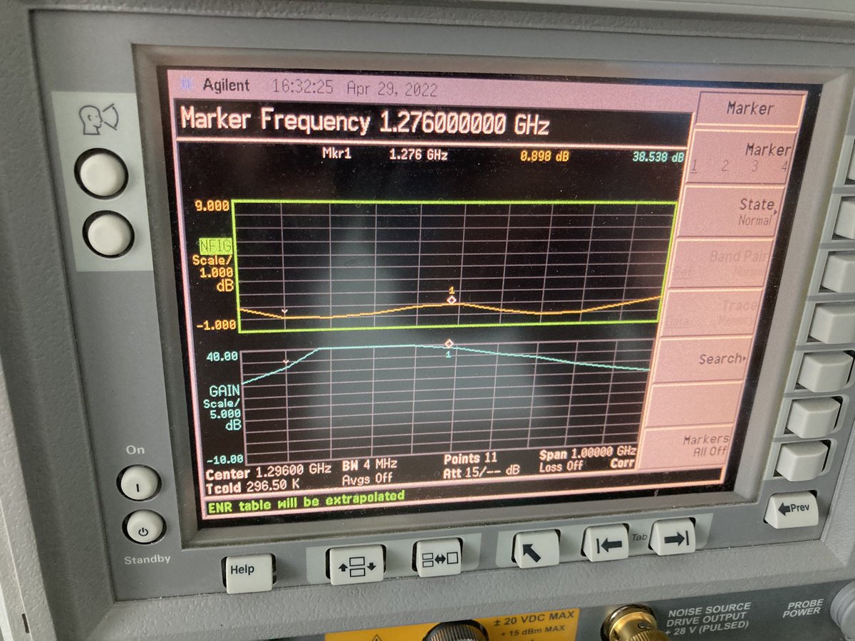 ZhaoFen37759626's tweet photo. The 23cm VLNA was measured and debuged again today, and the measurement result before debugging was G=39 NF=0.9（1） https://t.co/qrVpyjGRhg