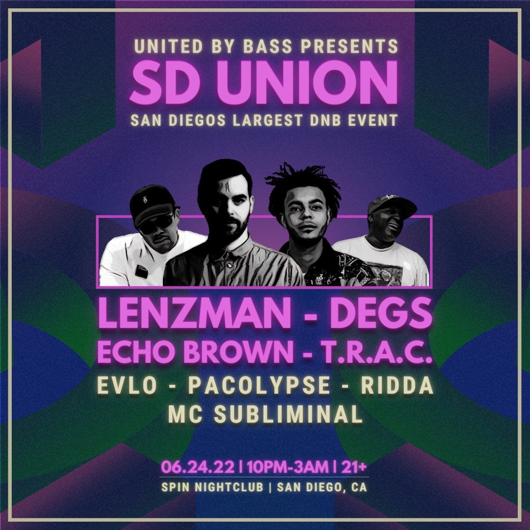 🐼❤️🔊🔥 ANNOUNCEMENT: We're beyond excited to welcome @thenorthquarter ft. Lenzman, <a href="/EchoBrownDnB/">Echo Brown</a>, &amp; <a href="/TRAC_/">terrymisu!</a> ... as well as <a href="/HospitalRecords/">Hospital Records</a> artist <a href="/DegsMusic/">Degs</a> to SD UNION on Friday 6/24! 

Earlybird tickets now on sale!

🎟 bit.ly/sdu_jun 🎟

#drumandbass #dnb #sandiego