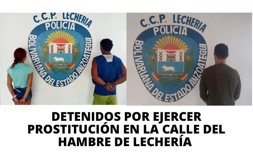 #Detenidos Dennis Carrero, Jesús Millán y Keilis González por promover la prostitución infantil en la “calle del hambre” Lechería/Anzoátegui: Se les #imputó el #delito de Prostitución Forzada.