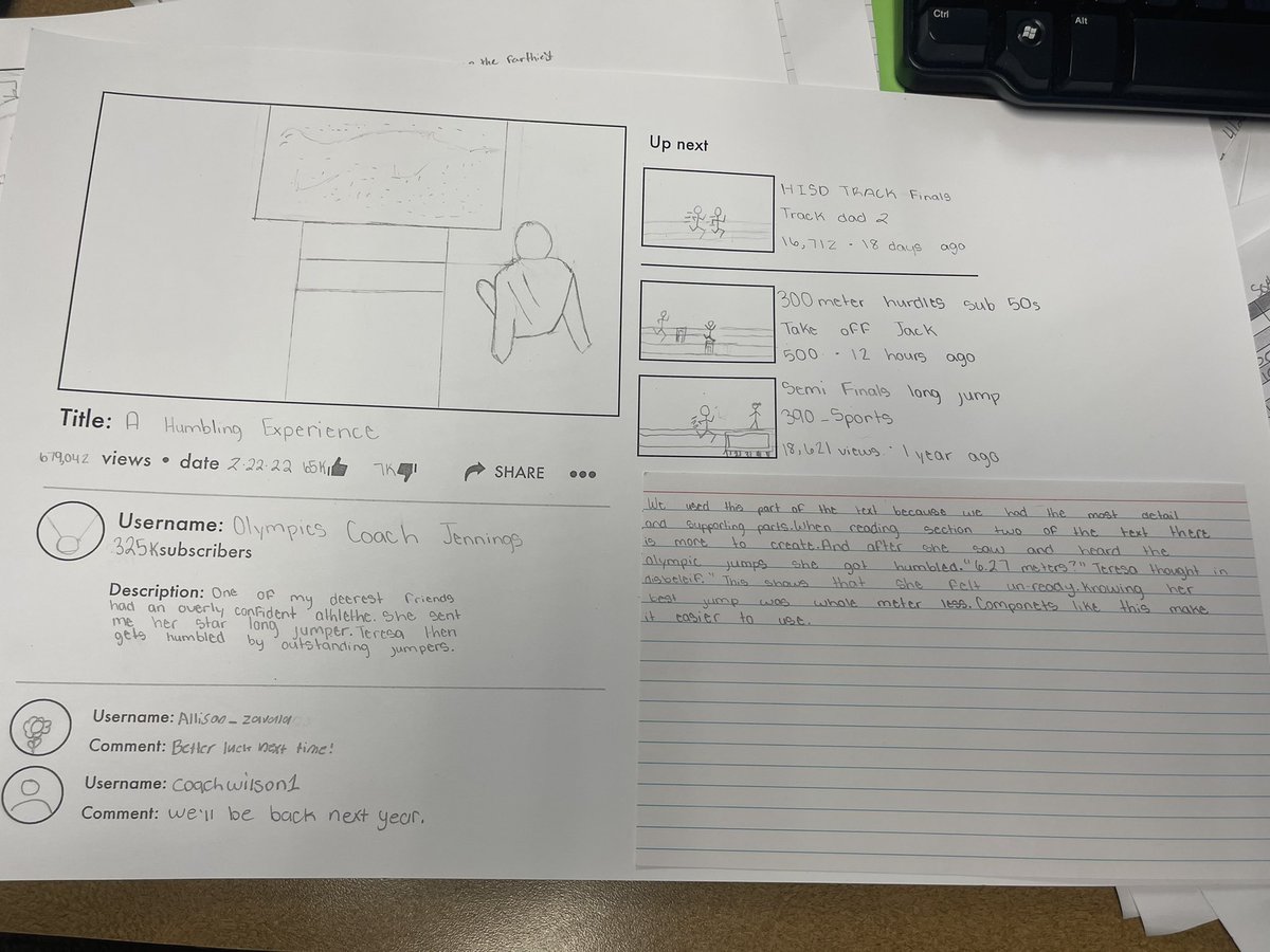 NmsClark's tweet photo. STAAR Fiction review. Youtube key events activity. “False Start” https://t.co/mo6aqhwSDj