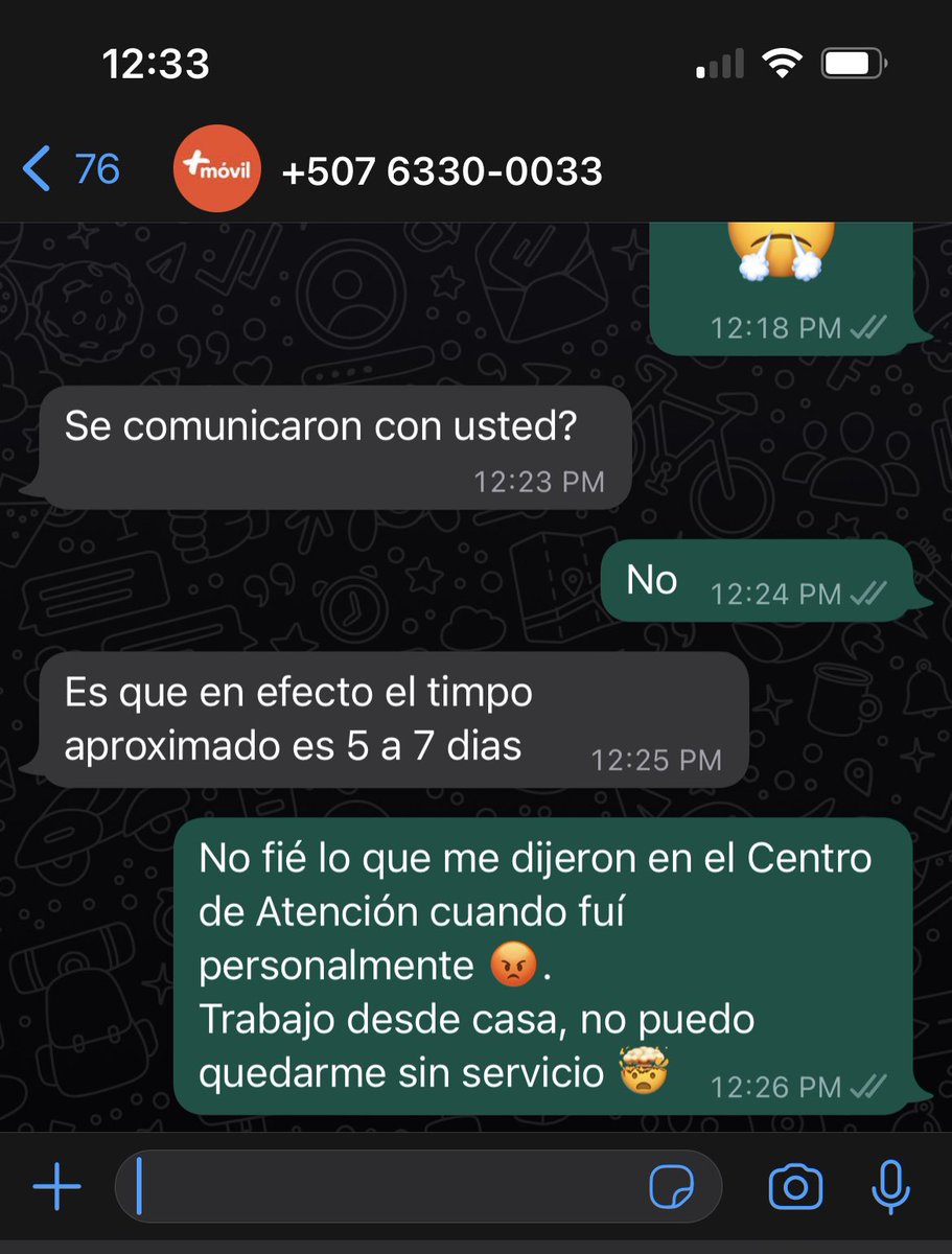 darbyte's tweet image. Por qué al ir al Centro de Atención de @MasMovilPanama a solicitar servicio de forma inmediata y me dicen que en 24h me instalan…ya van 48h y ahora me dicen que son 5 a 7 días?. @AcodecoPma cómo funciona el “Centro de Atención”?