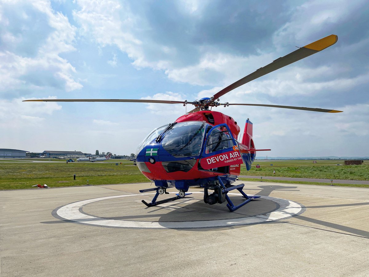 Craig Timblin (@craigtimblin) on Twitter photo Helimed 70 (G-DAAS) on the pad at Exeter Airport today during a visit to <a href="/DevonAirAmb/">Devon Air Ambulance</a> base for a visit with <a href="/SafeResponse/">Safe Response</a>
#airambulance #devonairambulance #exeterairport #criticalcare #helimed #airbusec145 #helicopter #lifesavers Helimed 70 (G-DAAS) on the pad at Exeter Airport today during a visit to <a href="/DevonAirAmb/">Devon Air Ambulance</a> base for a visit with <a href="/SafeResponse/">Safe Response</a>
#airambulance #devonairambulance #exeterairport #criticalcare #helimed #airbusec145 #helicopter #lifesavers