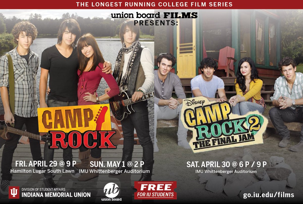 UBFilmsIU's tweet image. UPDATE: Tonight’s showing of Camp Rock has been moved indoors to the Whittenberger Auditorium @9PM! Same time, same movie, just a location change!

RSVP LINK: beinvolved.indiana.edu/event/8082563