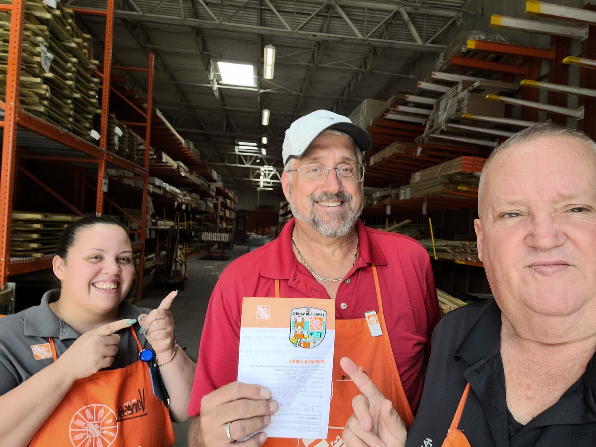 Celebrating with My last Homer to Charlie as a  Department supervisor and  on to my next chapter with The Home Depot! MES!!!!