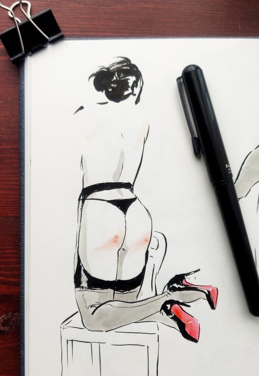 sangoundercover's tweet photo. forbidden sketchbook - red bottom👠 https://t.co/Od0B674vmf