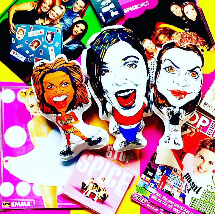 popmachinehq's tweet photo. Pure 90s week 💖💛.

Smash hits and top of the pops provided us with these interesting blow up spice girls dolls ..would be kinda wrong now 😂but we were all obsessed with them 😂. https://t.co/CxPc36sCgt