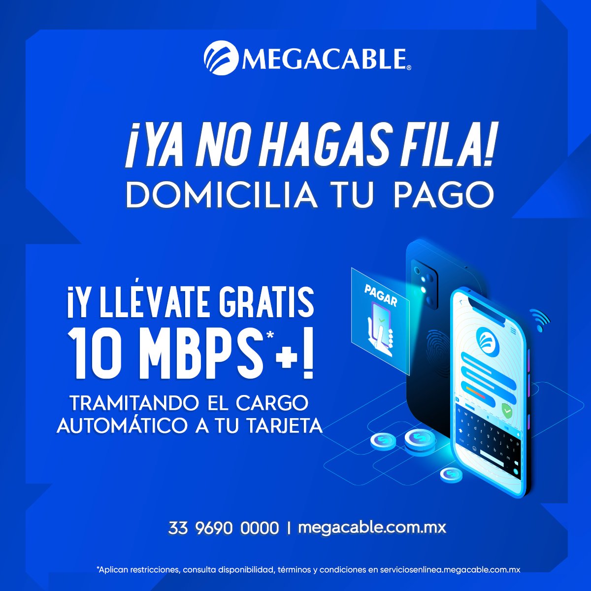 Megacable on Twitter: "Domicilia el pago de tu servicio #Megacable a tu
