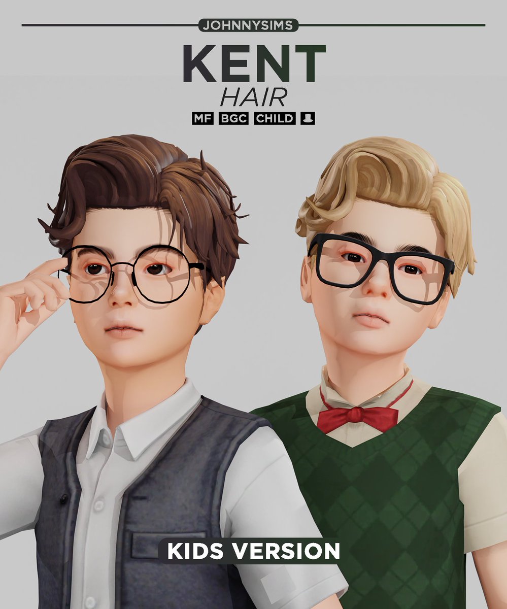 john_gylor's tweet image. Kent Hair (Kids Ver.) is now available for download! ✨

📌bit.ly/3LzL5bq (free)

#TheSims4 #TS4