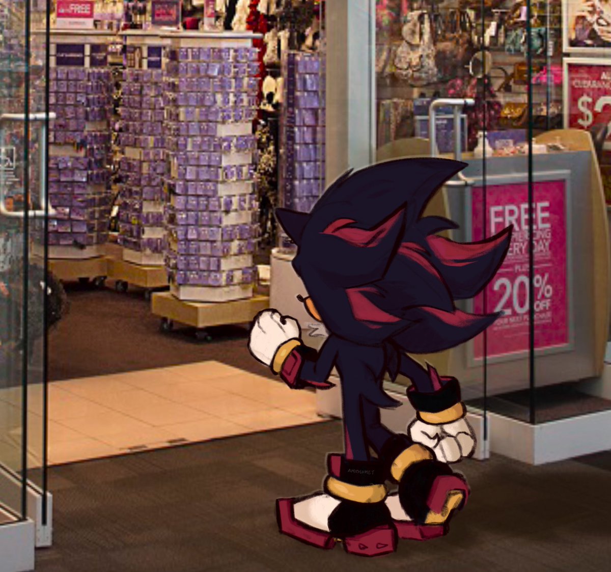 Shadow the Hedgehog went to Claire's and inspired a new meme trend