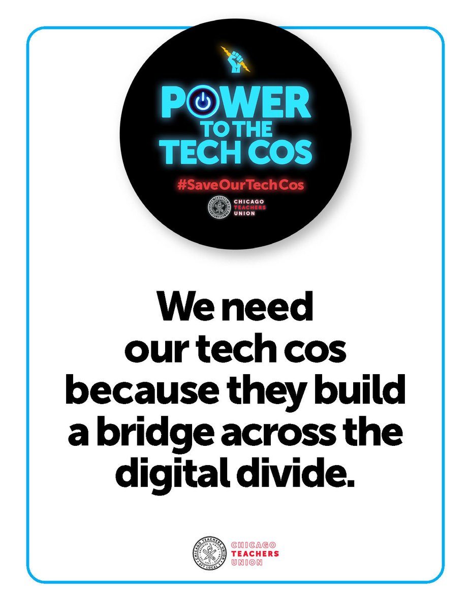CTULocal1's tweet photo. Today is Technology Coordinator Appreciation Day! With Mayor Lightfoot and CPS cutting budgets at 40% of schools next year, these essential tech positions are in jeopardy when their need has never been more clear. Let's show our love for them today, and every day. #SaveOurTechCos https://t.co/NLMJdMlPJQ