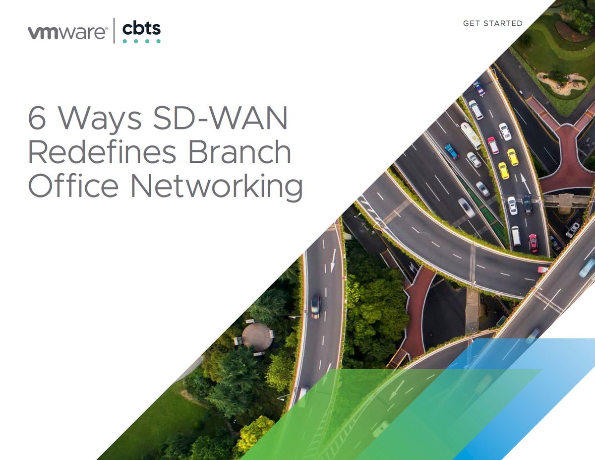 JacSchwartz's tweet photo. Take a look at the 6 ways @VMware SD-WAN™ can redefine branch office networking and how best to implement it with this e-book from @CBTSConnect: https://t.co/JWUzDHkL9s https://t.co/Xhlh0mpKBW