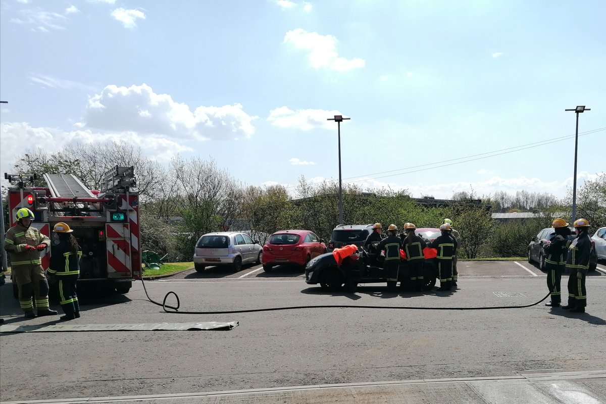 Huge well done to everyone from <a href="/StJOHS/">St John Ogilvie HS</a> and @LarkhallAc who took part in FireReach this week. You all worked really hard and should be proud of what you achieved! 👏 As a bonus, we arranged for the sun to shine for your Passing Out Parade😆
Well done again!