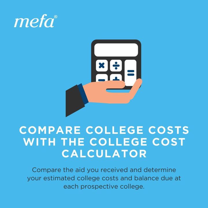 MEFAtweets's tweet photo. May 1st is College Decision Day. If students are still unsure of where to enroll, MEFA's College Cost Calculator can help. https://t.co/2AKMbfiU4f https://t.co/5VRG9JBGRq