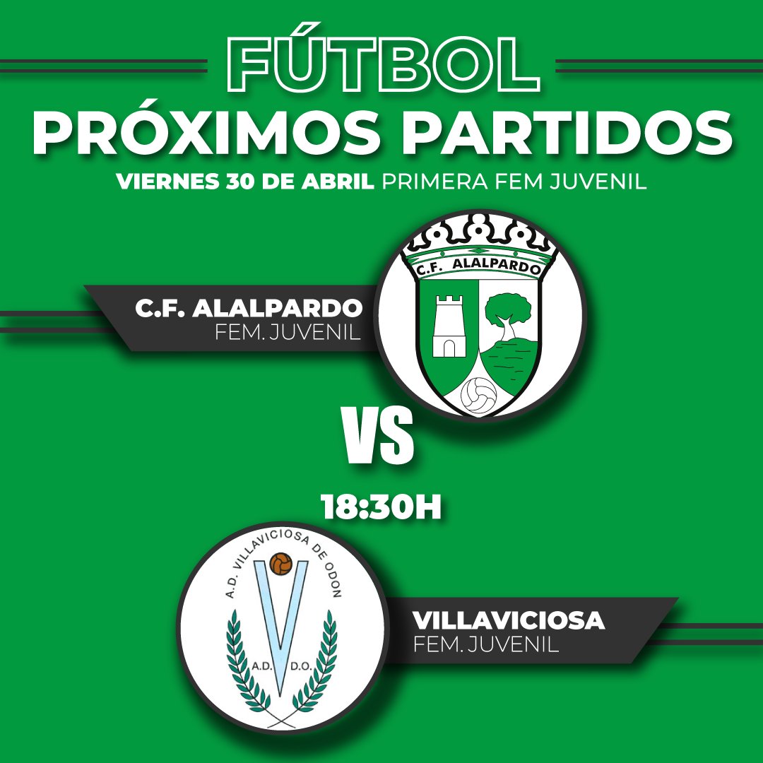 ¡Este finde estamos de puente! 😎

Seguro que le sirve a nuestros jugadores para cargar pilas para próximos partidos⚽

A nuestras chicas del juvenil que sí juegan mañana por la tarde, ¡mucha suerte y a por todas!😁

#cfalalpardo #obligaciónporaprenderilusiónporganar