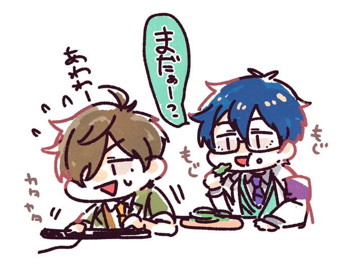 ずっともぐもぐしてるやんけ
#オリバー講義中 #絵バンス  
#レオスの実験室 #まめねことレオス 