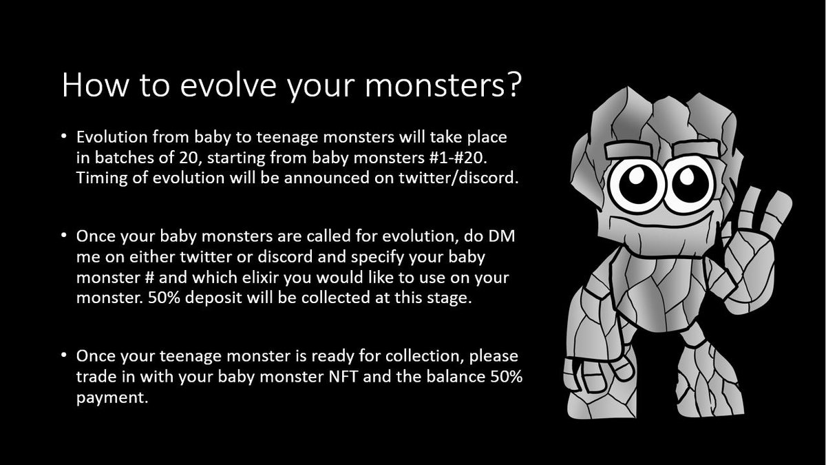 Evolution is coming! Calling for holders of #1-#20 holders who wish to get their baby monsters evolved! 

#NFTcommunity #XRPcommunity #Sologenic #Monsters