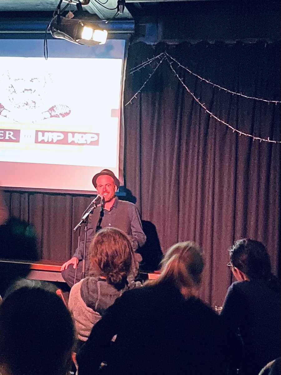 Managed to get along to <a href="/rebelsoapbox/">rebelsoapbox</a> run by the fantastic @jennywithwords <a href="/Brunswickpub/">The Brunswick</a> with a brill spoken word open mic and a fascinating eye-opening &amp; fun performance by <a href="/PeteTheTemp/">Pete The Temp</a> called #fromhomertohiphop really great night!