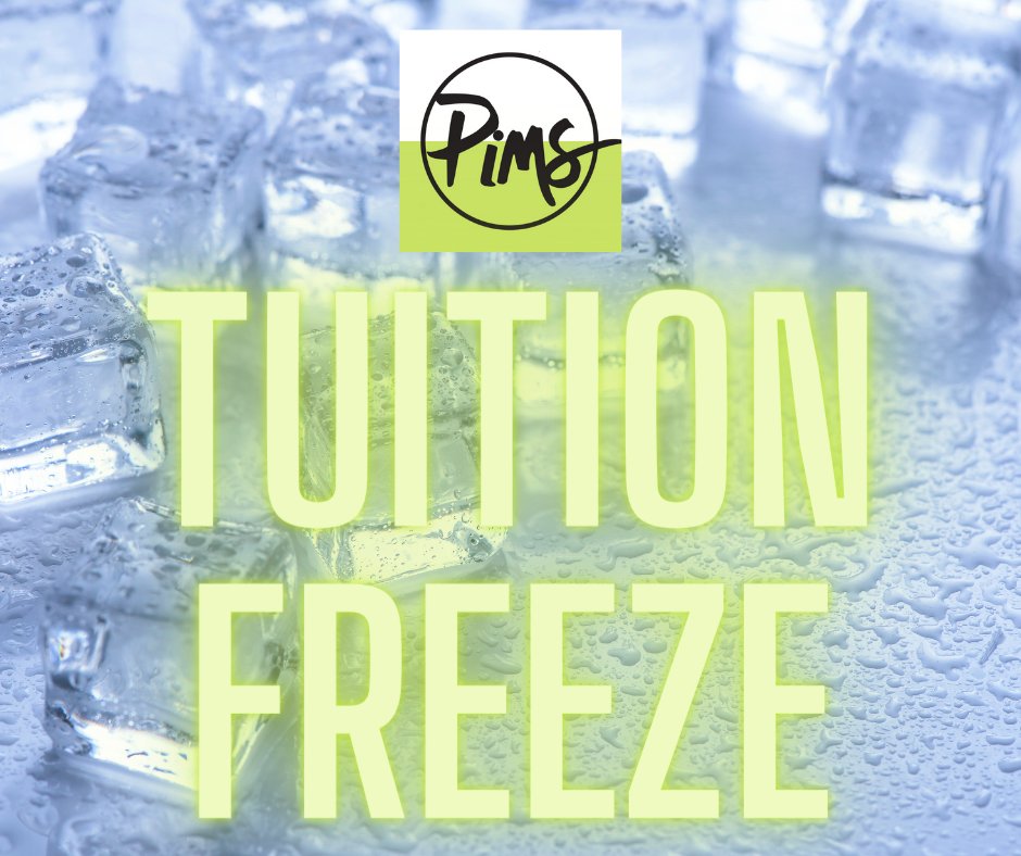 PIMS5808's tweet image. PIMS is excited to announce that for three years running, we have decided not to increase tuition!

In this April Board meeting, a decision was made to freeze tuition in light of the current economic situation we are in.

Visit out website for more info: pims.edu