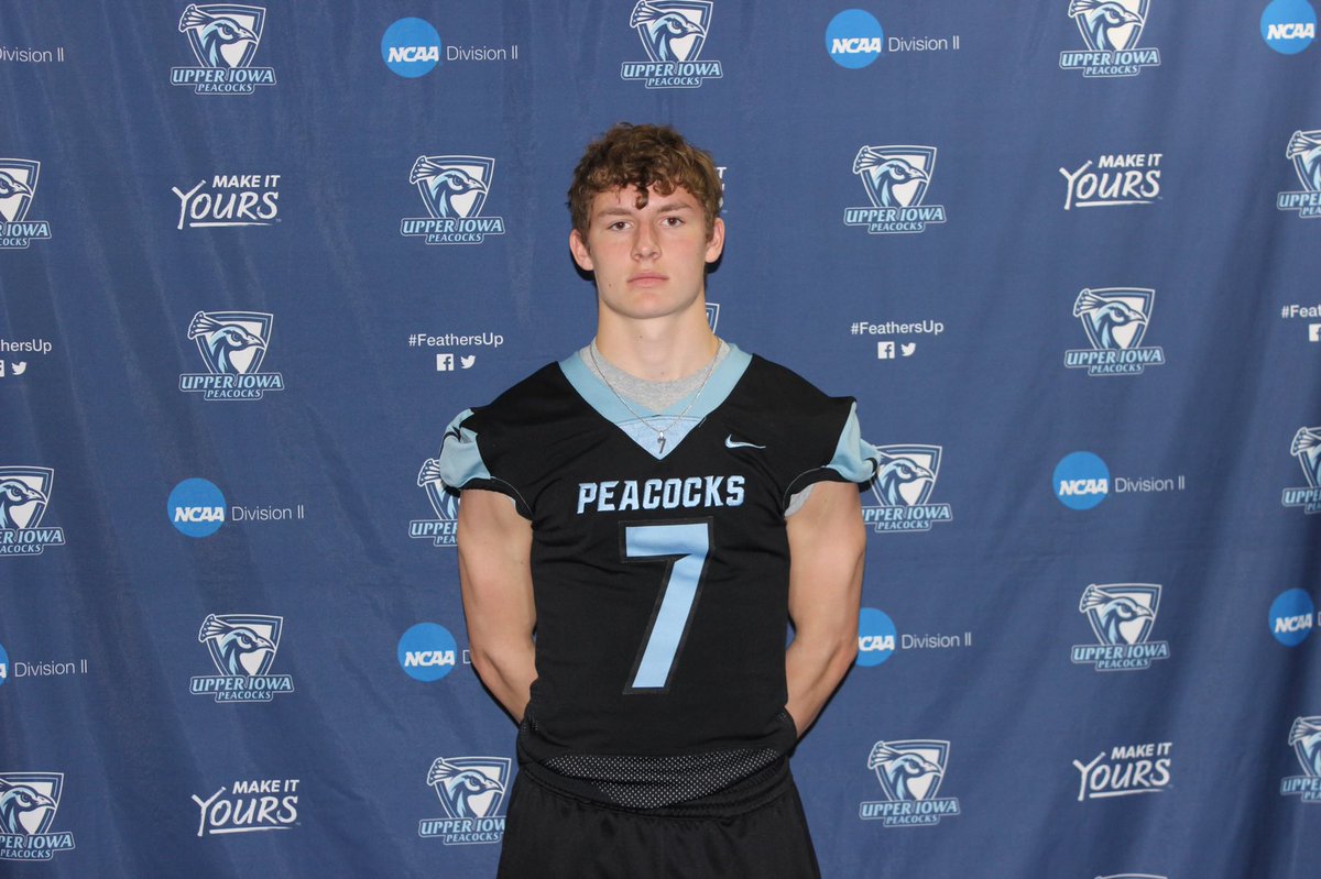 White_Kaleb1's tweet photo. Had a great time at the Junior Day visit at @Upper_Iowa_FB! Loved the atmosphere and energy. Thanks for having me! @Coach_Hoskins @KnockJordan @curranb11 @rhettmizer5 https://t.co/fxJjbSxZ33