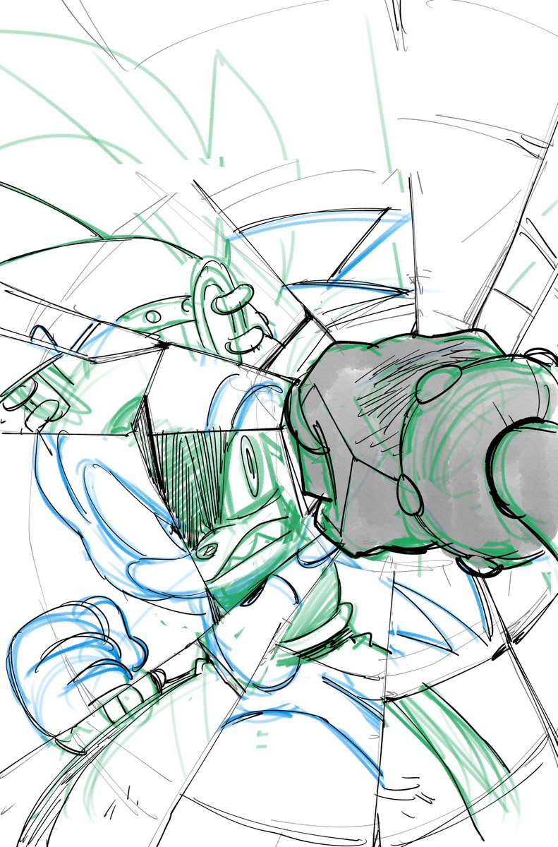 Really happy to see people liking our #50 variant for #IDWSonic! Here's the progress on my end- before @vp_pinto's colors really made it POP.