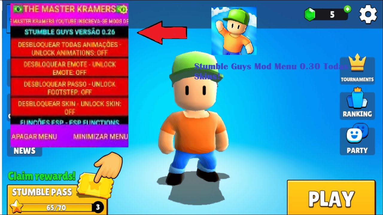 Fred M P on X: Mod menu stumble guys NOVO MOD MENU (STUMBLE GUYS V 0.37  ATUALIZADO 2022   / X