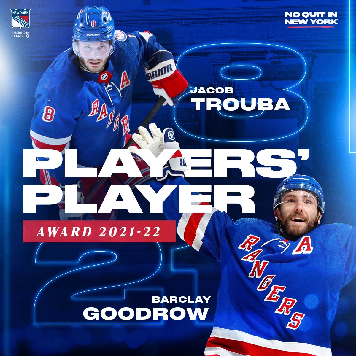 Player photos for the 2021-22 New York Rangers at