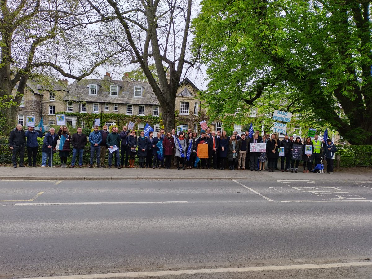 9 more days of strike action announced as <a href="/PockSchool/">Pocklington School</a> still refuse to talk to <a href="/NEUnion/">National Education Union</a> and <a href="/NASUWT/">NASUWT</a> who represent the majority of staff. Using #fireandrehire to force staff to sign new contracts is abhorrent, and has no place in education, or this country! @ProtectPockPens