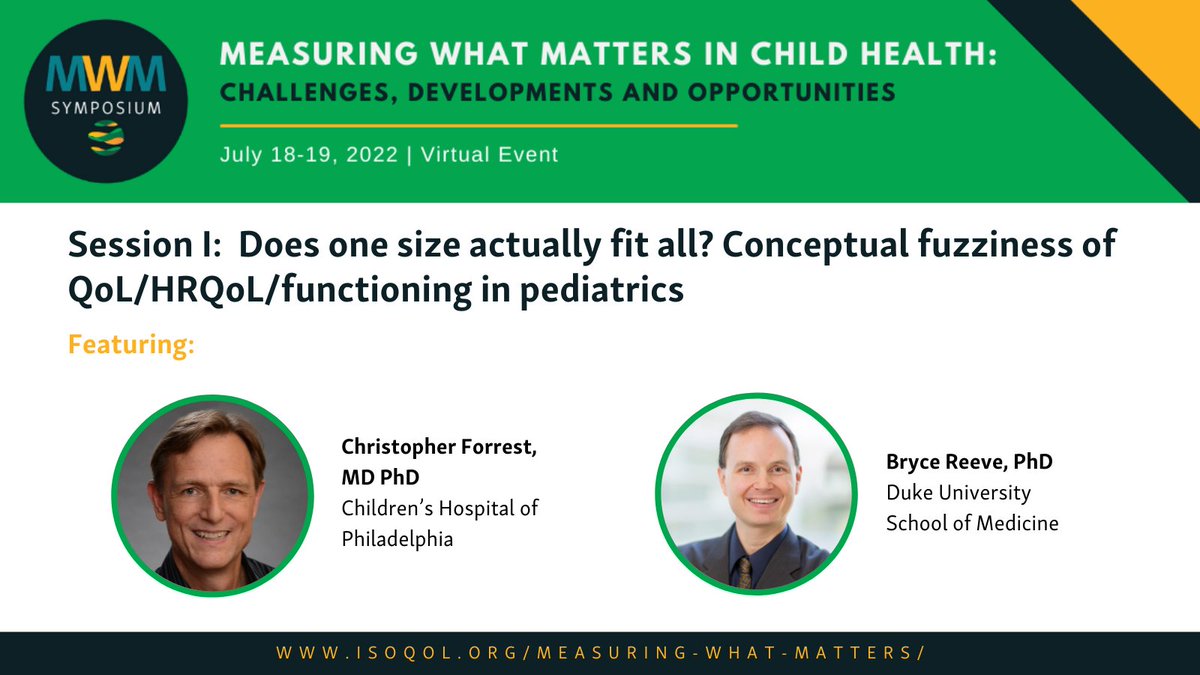 Join us for this year's #MWMsymposium, which will kick off with presentations to bring light to theoretical models of HRQL in pediatrics, the challenges of measuring QOL and solutions to these challenges.

Learn more: ow.ly/VQUz50ITVNA

<a href="/ChildrensPhila/">Children's Hospital</a> <a href="/DukeMedSchool/">Duke University School of Medicine</a>