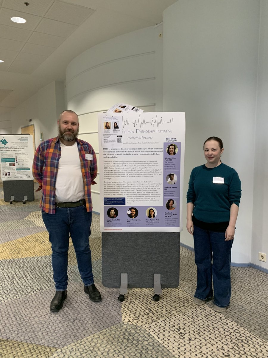 NMTC2021's tweet photo. Emily &amp; Jaakko from @MTfriendship with their poster. Check out the MTFI spring seminar happening May 7 on zoom! Register for the link. https://t.co/bGgln1vGCT