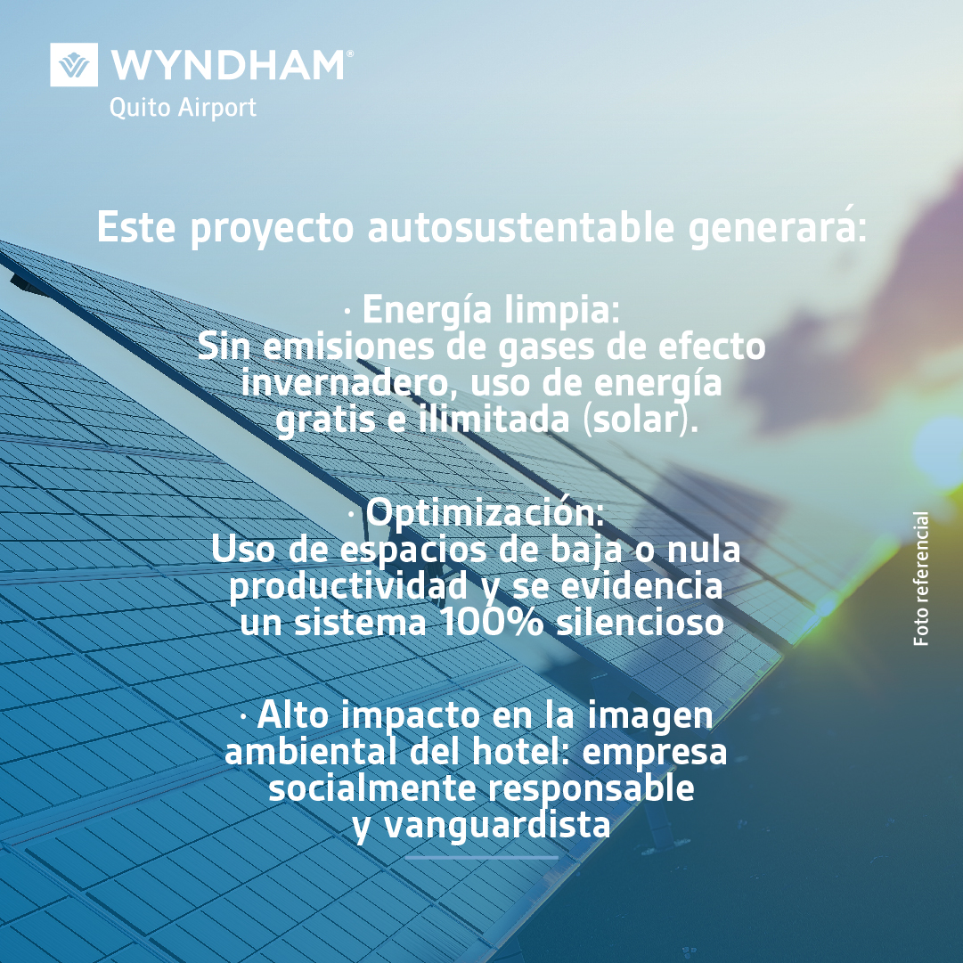 ¡¡Muy orgullosos...te contamos un poco de nuestro nuevo proyecto autosustentable!!🤩

#wyndhamquito
#quito
#panelessolares
#autosustentabilidad