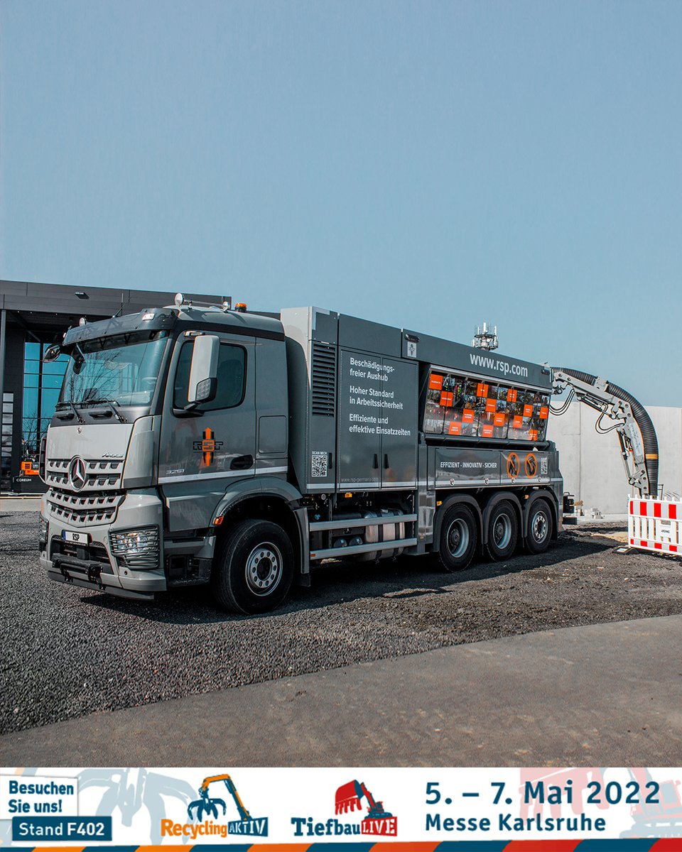 Besuchen Sie unseren Messestand F402 (Multifläche Ost) und erfahren Sie alles rund um RSP und erleben Sie unsere Saugbagger hautnah.

#saugbagger #SuctionExcavator #RSP #rspgmbh #TiefbauLIVE #tiefbaulive2022 #baustelle #messe #messejahr2022 #saalfeld #karlsruhe #messekarlsruhe