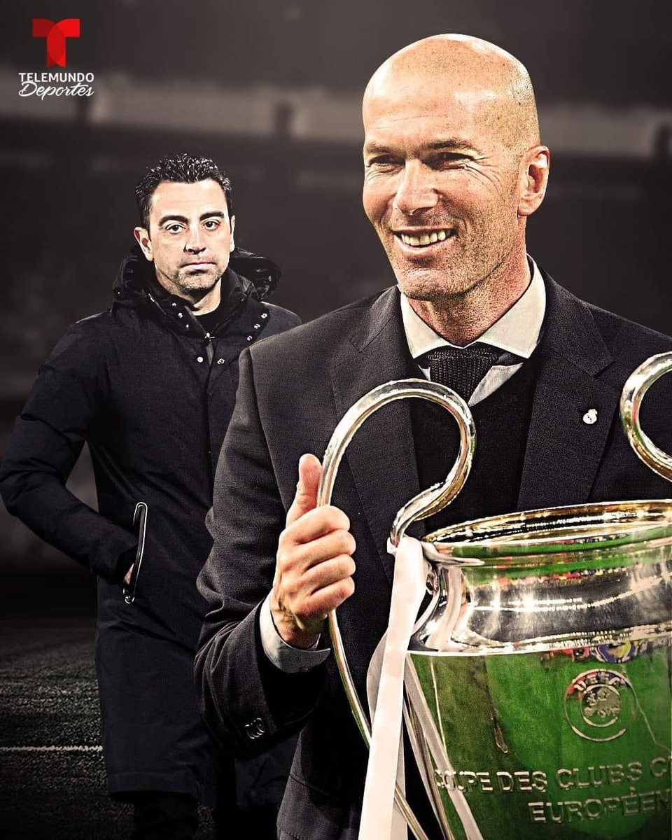 allanley's tweet photo. ZIDANE DESTROZA A XAVI 

Xavi sumó su séptima derrota en su partido 32 con el FC Barcelona.  Cuando Zizou perdió su séptimo duelo ya tenía ocho títulos con el Real Madrid C.F., incluidas dos UEFA Champions League.

NO HAY COMPARACIÓN https://t.co/lp5We6Zlm5