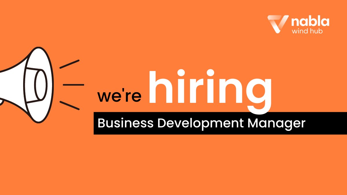 NablaWind's tweet photo. Do you have experience in #sales, and you are looking for a change?

In @NablaWind hub we are looking for a professional, passionate about #windenergy, and fluent in German, to join our team as Business Development Manager.

Send us your CV! 👉https://t.co/lEripHyjfu https://t.co/poD3cgQPBD