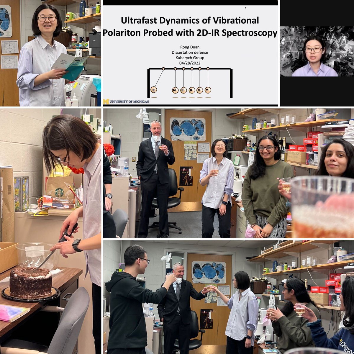 Congratulations to Dr. Rong Duan (<a href="/DuanrongDr/">Rong</a>) for successfully defending her Ph.D. yesterday! She will definitely be missed but we know she will accomplish amazing things in her future endeavors! 🍾🎉