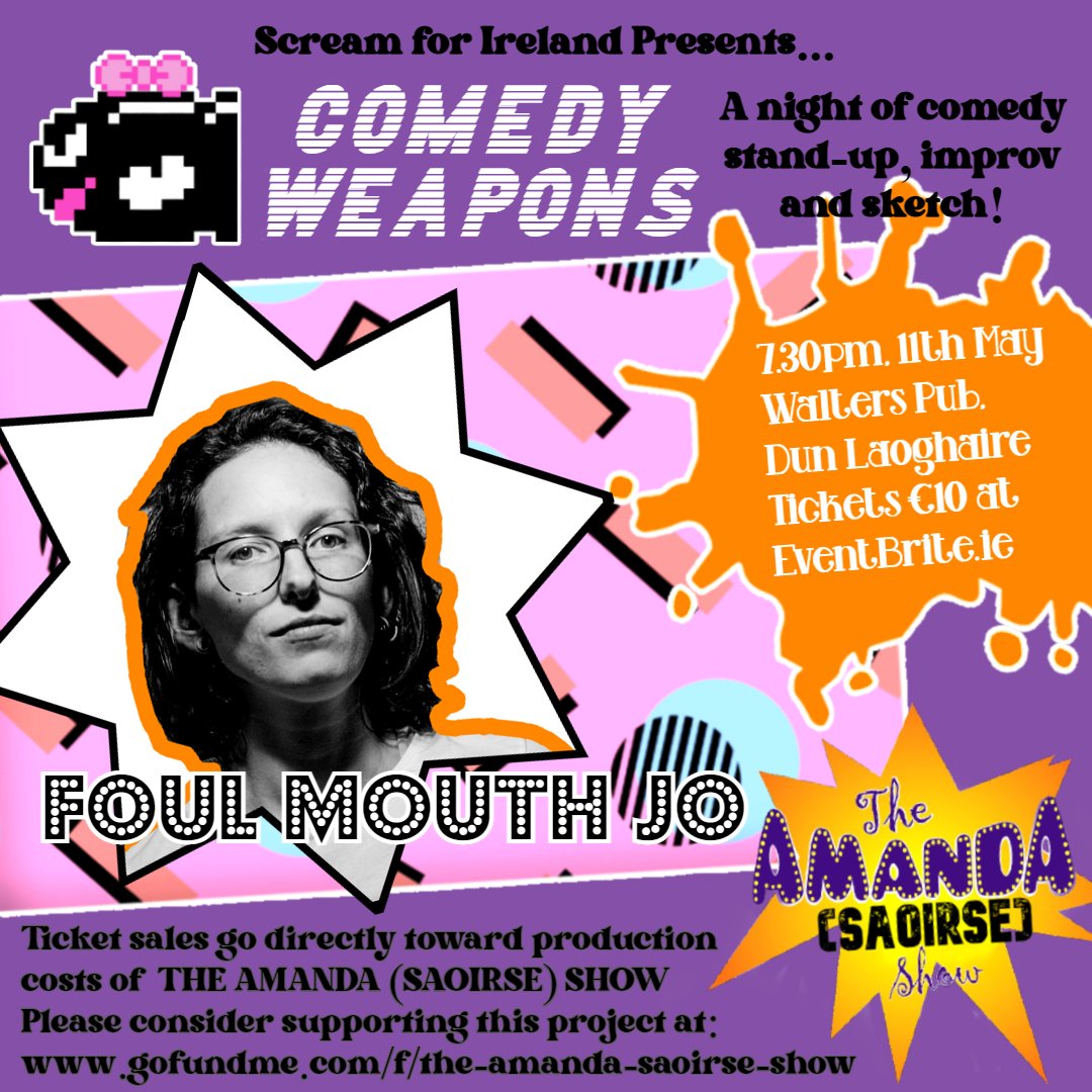 ScreamIreland's tweet image. Introducing our first comedian Foul Mouth Jo!
Foul Mouth Jo is a comedian from Wexford who has performed in both Ireland and New Zealand. With her dry sense of humour &amp;amp; quick wit, she might joke about things that are unconventional but sure look someone has to.