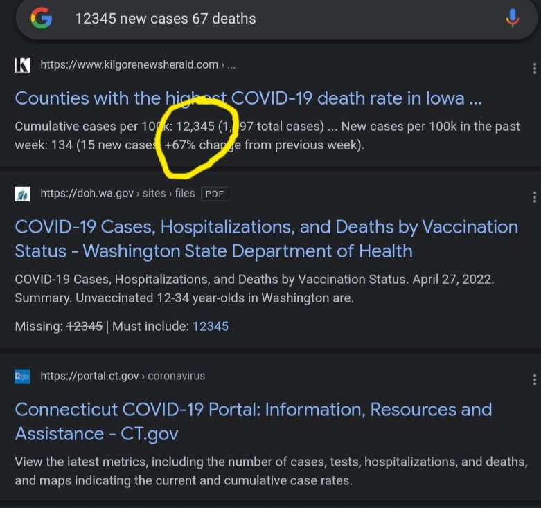 DragansLady2's tweet photo. I even tried 4 digits with 'deaths' added 🥴
Then 5 digits 🤪 https://t.co/uN7HqyzNRm