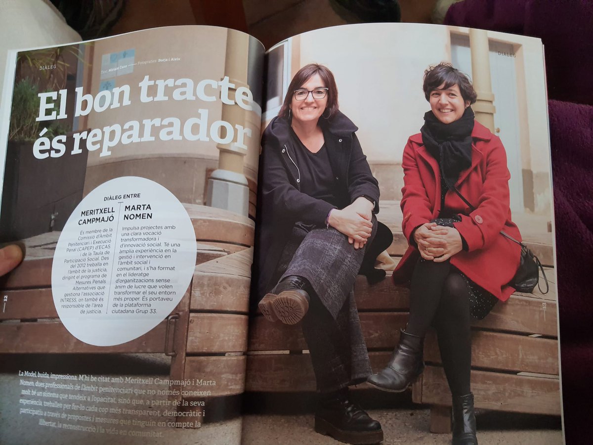IntressOrg's tweet photo. En el nou número de
@dialogal_ Podeu llegir la @CgTxell i la
@martanomen en conversa dinamitzada per la
@_mrspremise #presó #rehabilitació #transicio #postpenitenciari Reflexions amb la responsabilitat cívica i social de fons x a fer-ho millor acompanyant https://t.co/Logg3ZvXss