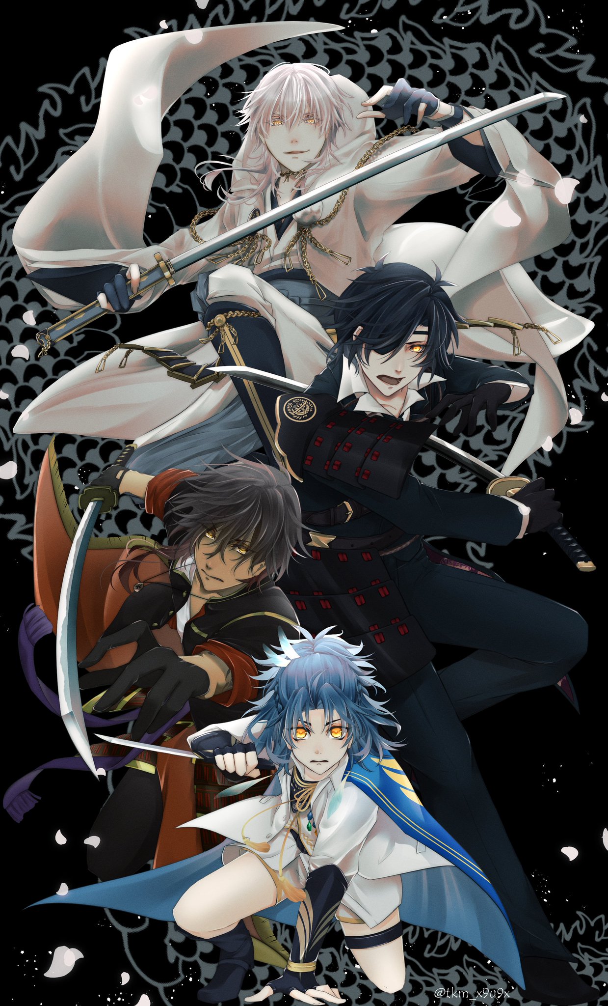 刀剣乱舞 鶴丸国永 大倶利伽羅 燭台切光忠 太鼓鐘貞宗 伊達組 刀剣乱舞 鶴丸国永 大倶利伽羅 燭台切光忠 太鼓鐘貞宗 伊達組