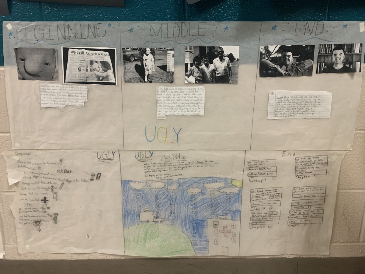 dtrescott2626's tweet photo. “ We all have scars only we can own”  Our interpretation of Ugly by Robert Hoge.  @tribetreasures @CESRobCo @RobCoSchools https://t.co/2CGcHU9yGi