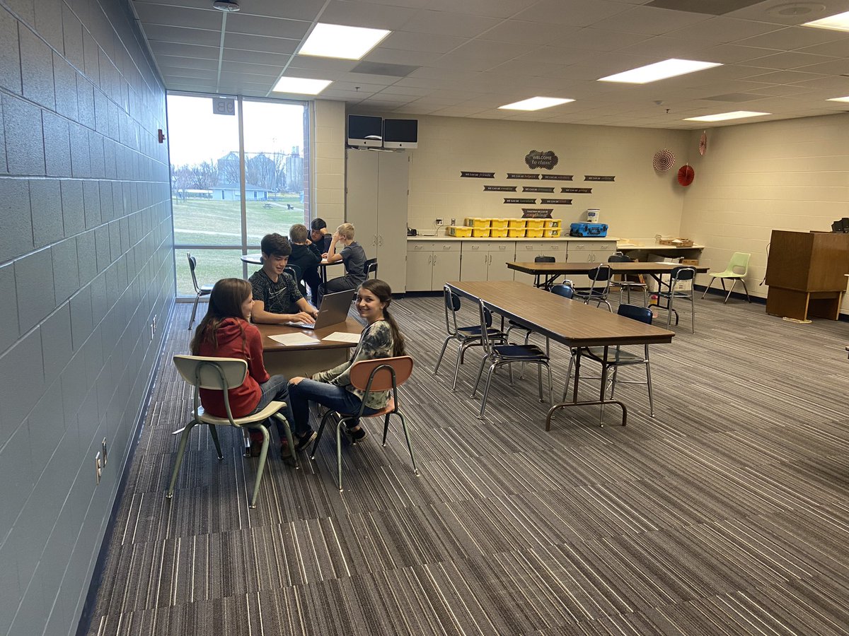 High school health students meeting their 6th grade patients for an injury project. #HLP